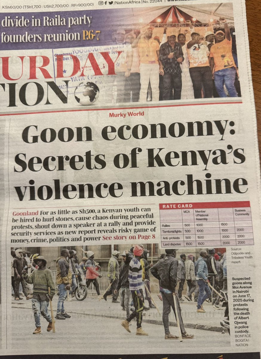 ehdande's tweet image. The @NationAfrica article by Steve Otieno and Elvis Ondieki on GOON ECONOMY is very well researched and 💯 correct. 

(I am even shocked Githeri media can still do such high quality work!)

I am in real estate hence I know what goes on kwa ground…. The Goon Economy is real, it’s…