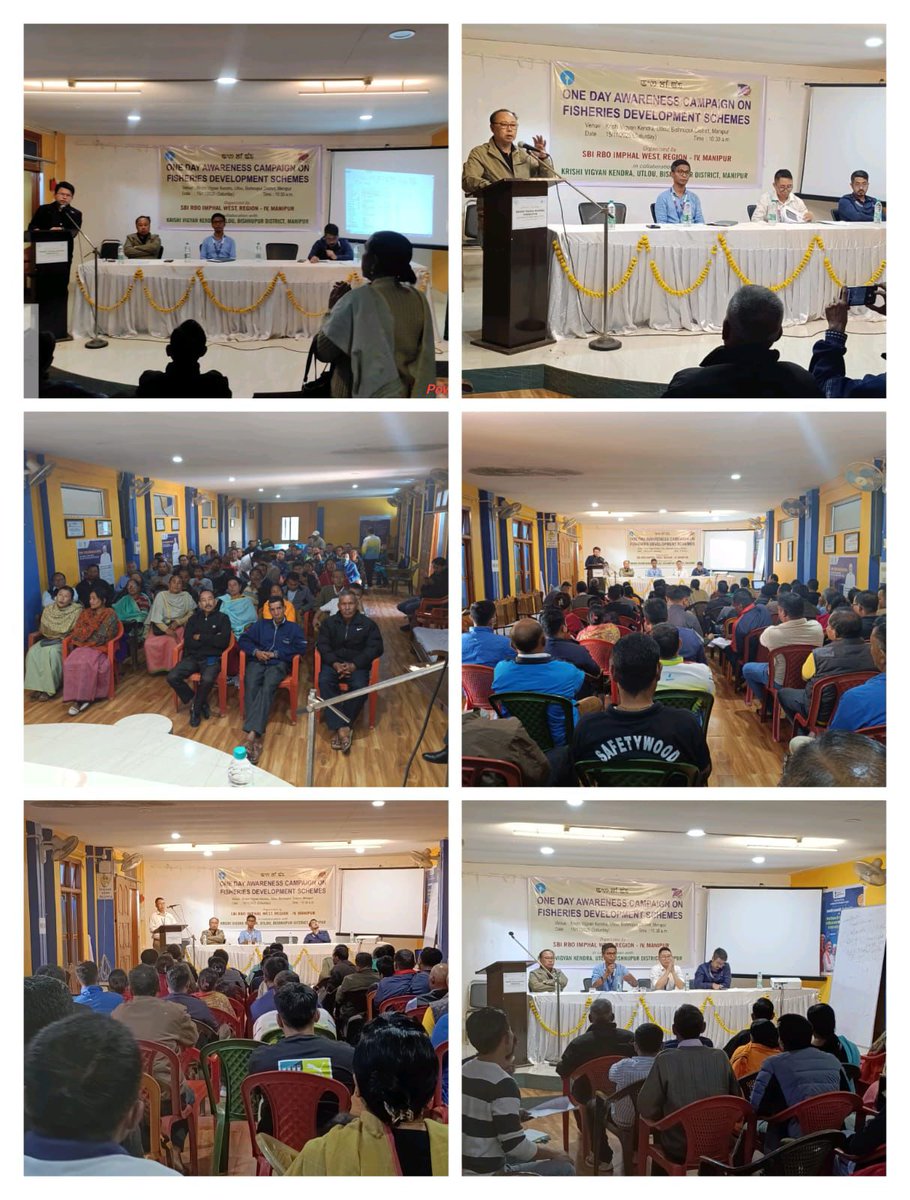FisheriesGoI's tweet image. State Bank of India conducted a one-day Awareness Programme on Fisheries Development Schemes with a special focus on PM-MKSSY at Imphal West in coordination with KVK Bishnupur.

Nearly 100 farmers participated and received guidance on the benefits of PM-MKSSY and SBI’s…