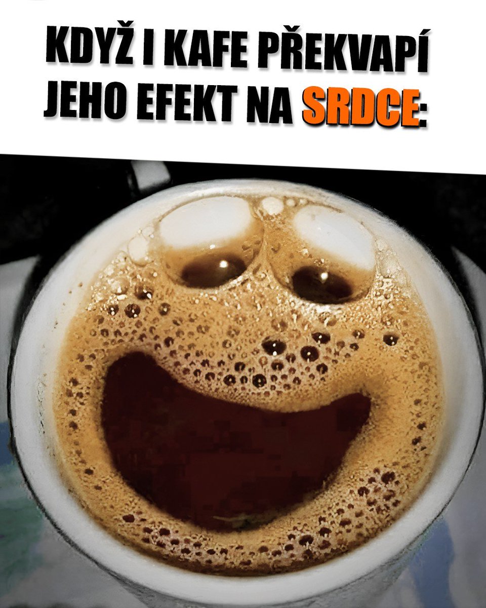 Vedator5's tweet photo. ☕ Kafe (podle jedné studie) překvapivě neškodí mnoha lidem s fibrilací síní
#novinka
Víc hir ► https://t.co/vNIhuN5DLx
#káva #srdce #arytmie #věda #kardiologie https://t.co/qrWPB2HVYQ