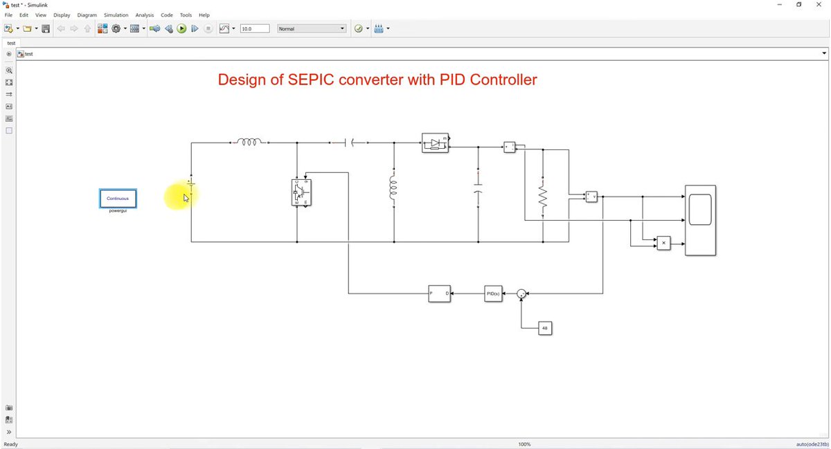Lms_Solution's tweet photo. SEPIC Converter with PID-Based Voltage Regulation

🔗 https://t.co/1gUlEqROIs
• ⚡ Buck-boost DC-DC operation
• 🎯 PID ensures stable 48 V output
• 🔧 2 kW SEPIC converter design
• 📉 Ripple reduced to ±0.5 V

#SEPIC #PIDControl #PowerElectronics #MATLABModel #DCConverter https://t.co/jclQCWQO35