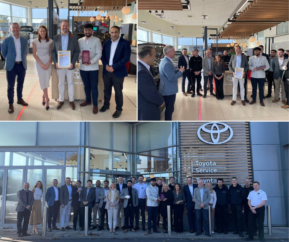 Our Chelmsford Centre had a fantastic time celebrating after receiving the Gold Best Employer in Town (BEiT) Accreditation 🏆

They welcomed members of the Toyota GB team, who presented our colleagues with a trophy and certificate in recognition of this outstanding achievement.