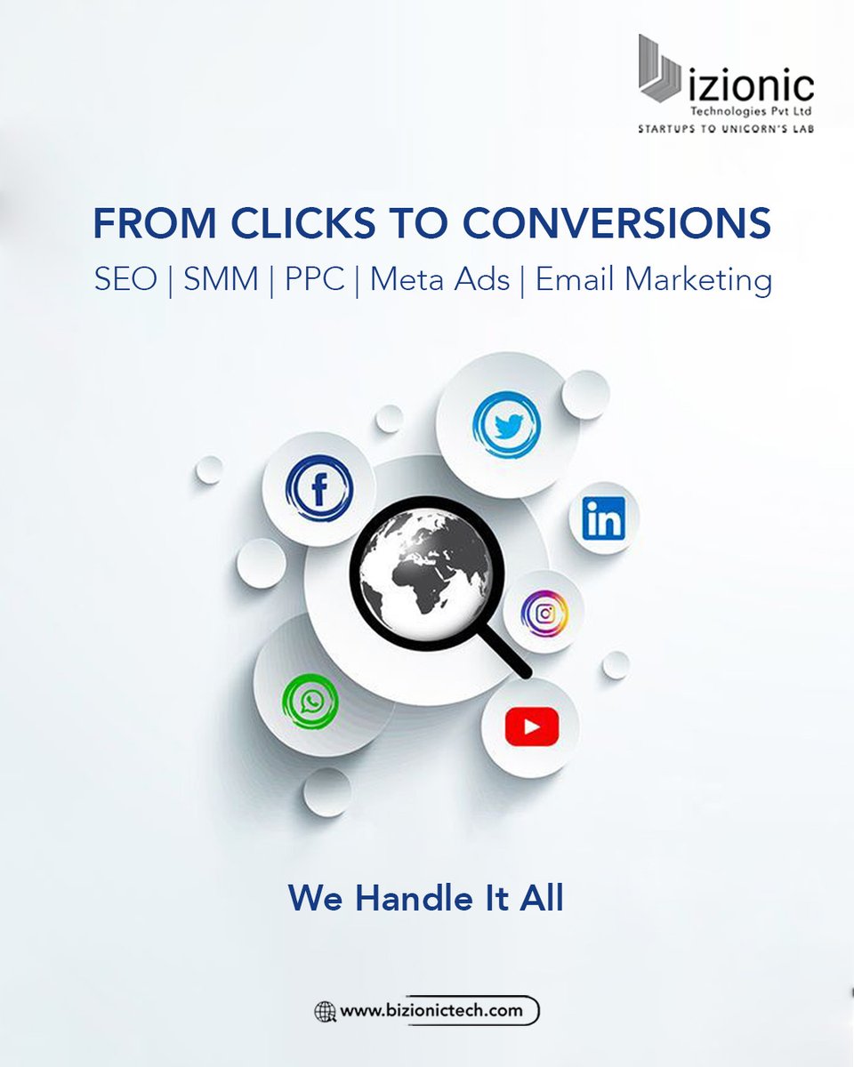 bizionictech's tweet image. Clicks are easy. Conversions are where we shine.

Bizionic Technologies turns engagement into revenue with SEO, SMM, PPC, Meta Ads &amp;amp; Email Marketing—all under one roof.
Book your free consult now!

🌐 ow.ly/Gicq50Xs3Sv

#BizionicTech #DigitalMarketingDetroit
