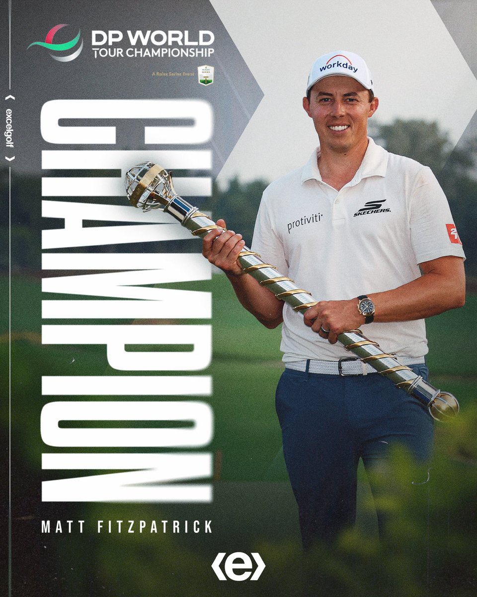 excelsm's tweet image. Ending 2025 in the winner’s circle! 

Congrats @MattFitz94 on your third DP World Tour Championship! #exceling