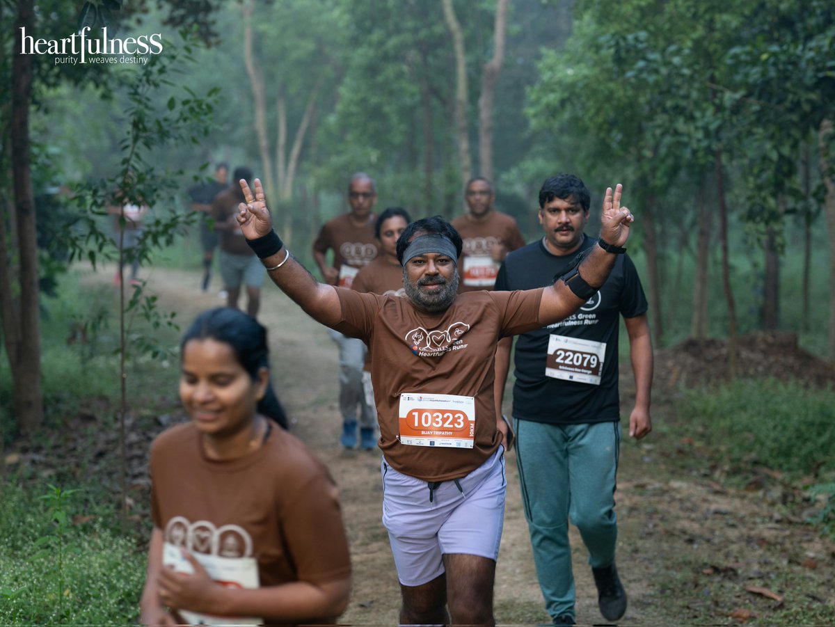 heartfulness's tweet image. Glimpses from the 4th edition of the Granules Green Heartfulness Run &amp;amp; Plantation Week saw an inspiring start this morning, uniting over 100,000 participants across India. At Kanha Shanti Vanam, the world’s largest meditation centre, more than 5,000 runners joined the movement…