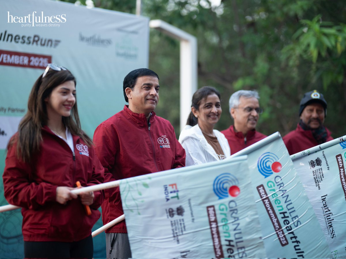 heartfulness's tweet image. Glimpses from the 4th edition of the Granules Green Heartfulness Run &amp;amp; Plantation Week saw an inspiring start this morning, uniting over 100,000 participants across India. At Kanha Shanti Vanam, the world’s largest meditation centre, more than 5,000 runners joined the movement…