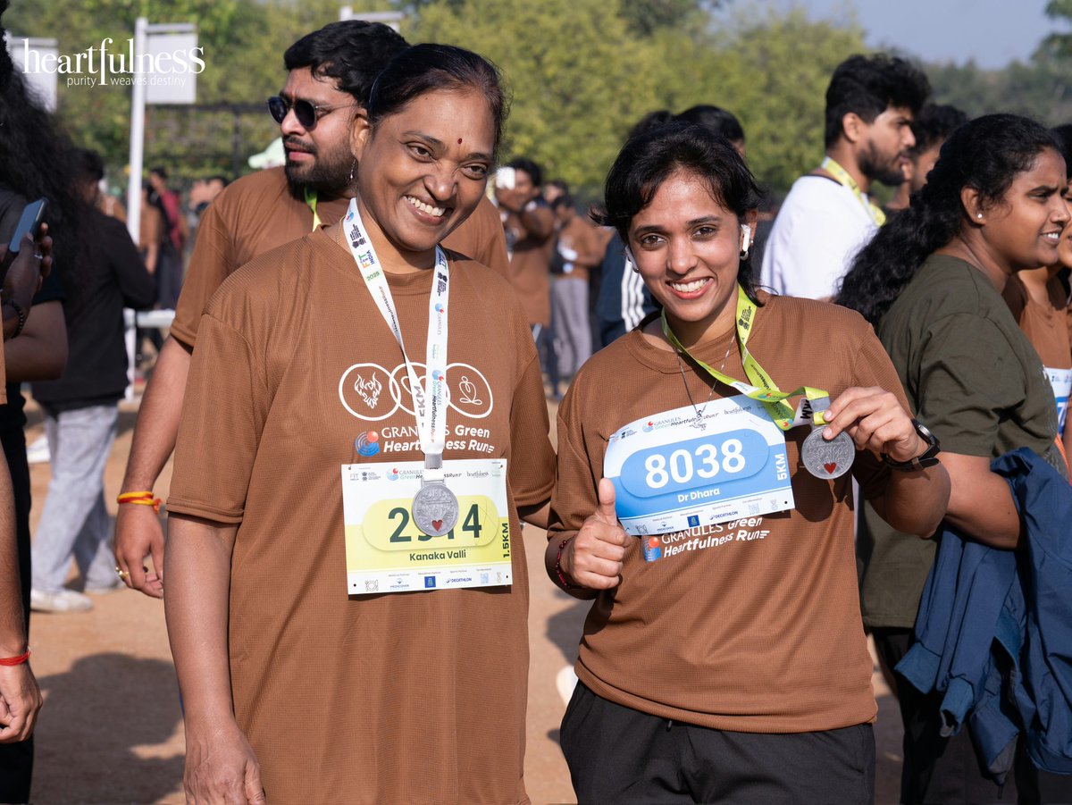 heartfulness's tweet image. Glimpses from the 4th edition of the Granules Green Heartfulness Run &amp;amp; Plantation Week saw an inspiring start this morning, uniting over 100,000 participants across India. At Kanha Shanti Vanam, the world’s largest meditation centre, more than 5,000 runners joined the movement…