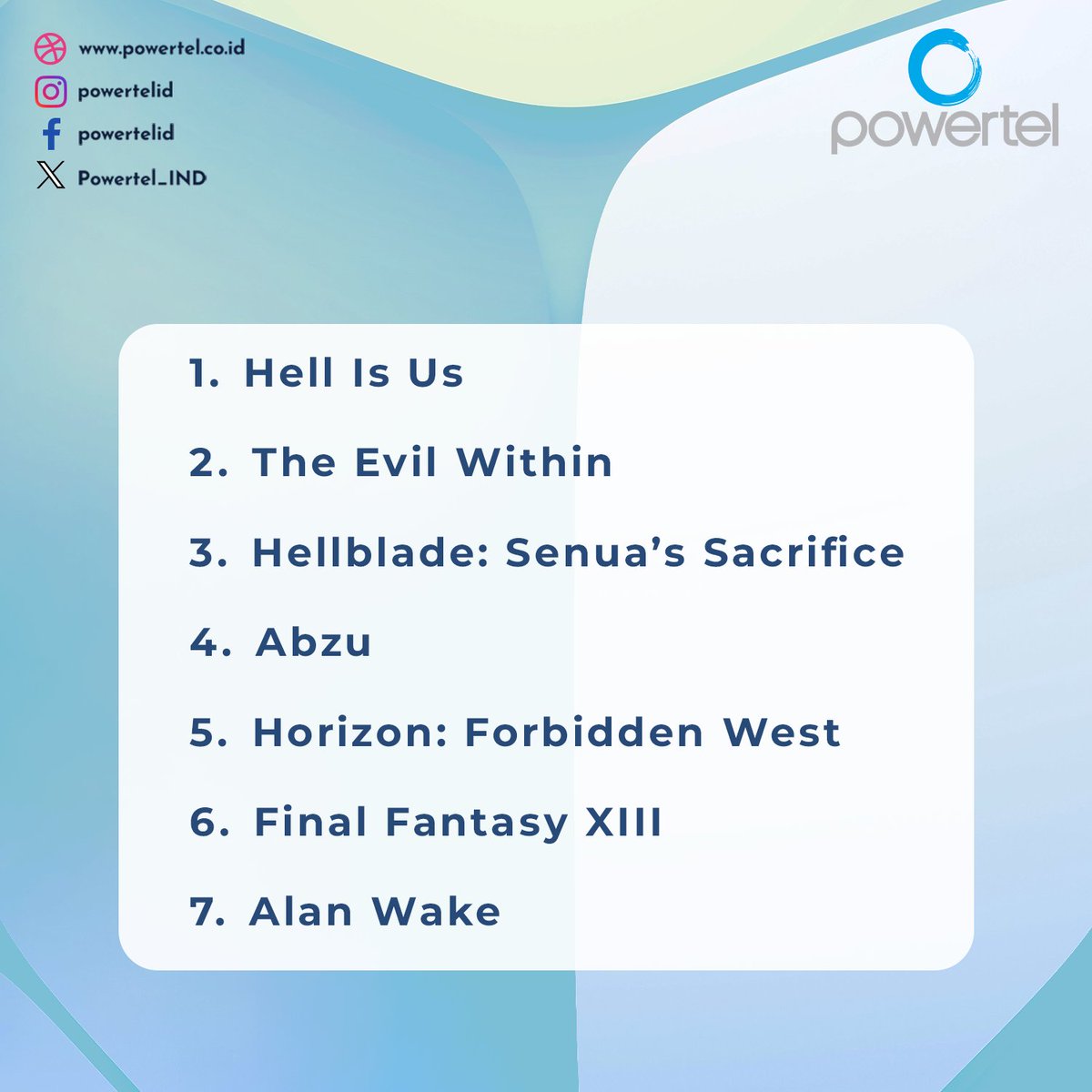 Powertel_IND's tweet image. 7 Game Memanjakan Mata Tapi Tidak Bikin Ketagihan

#game #gamepc #gamelover #duniaGame #gamegrafik #gameaaa #rekomendasigame #grafismantap #gamekeren #pecintagame #grafikgame #powertelid