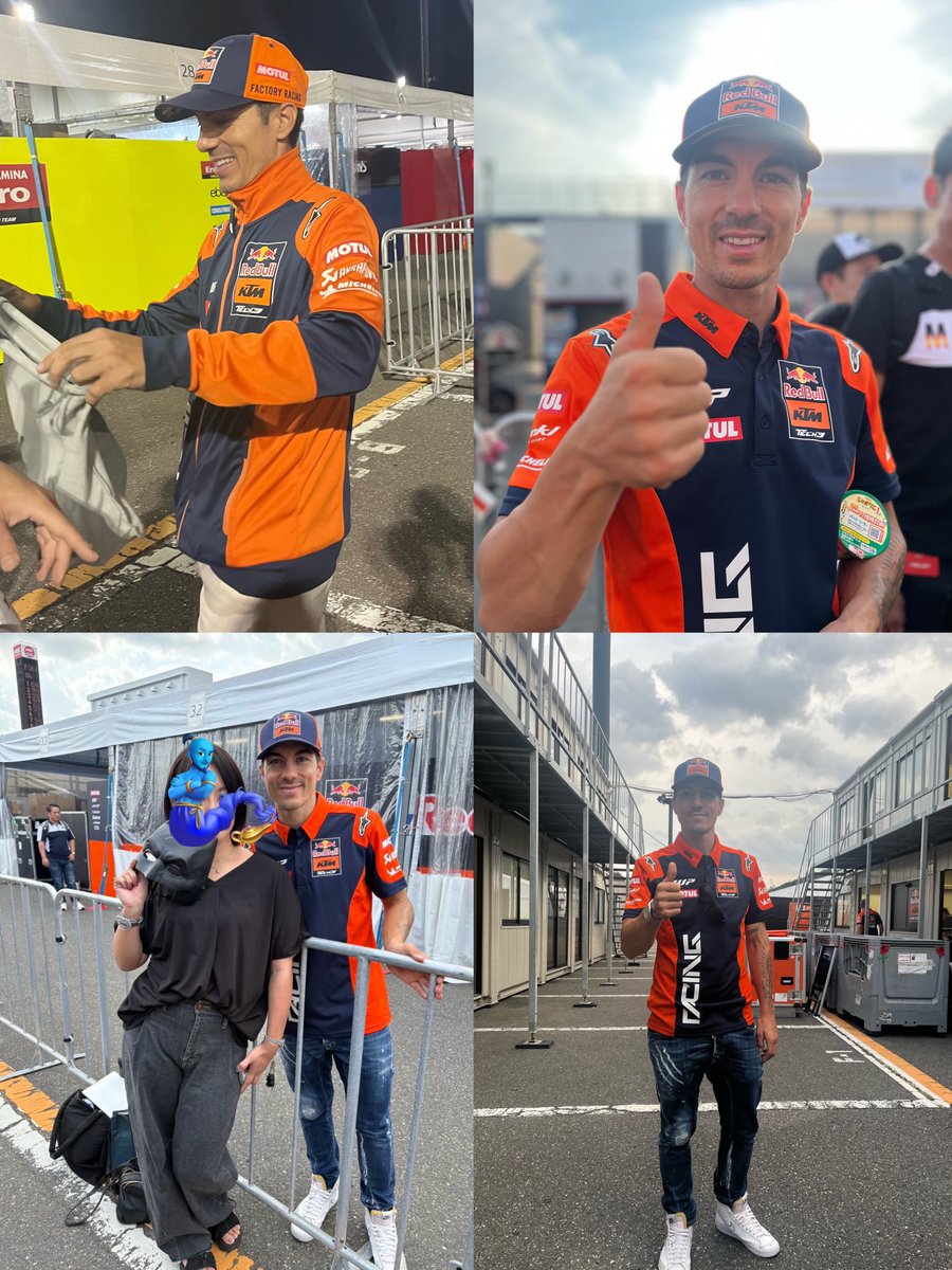 1c0b2k1's tweet photo. 今年の最終戦も終わったので、ライダーとの写真を③
ビニャ、カネット、ダビアロくんの神ファンサに感謝🫶
#MotoGP
#MV12
#AC44
#DA80
#KTMTech3
#FanticRacing
#CFMOTO https://t.co/Z3PEkDxJRM
