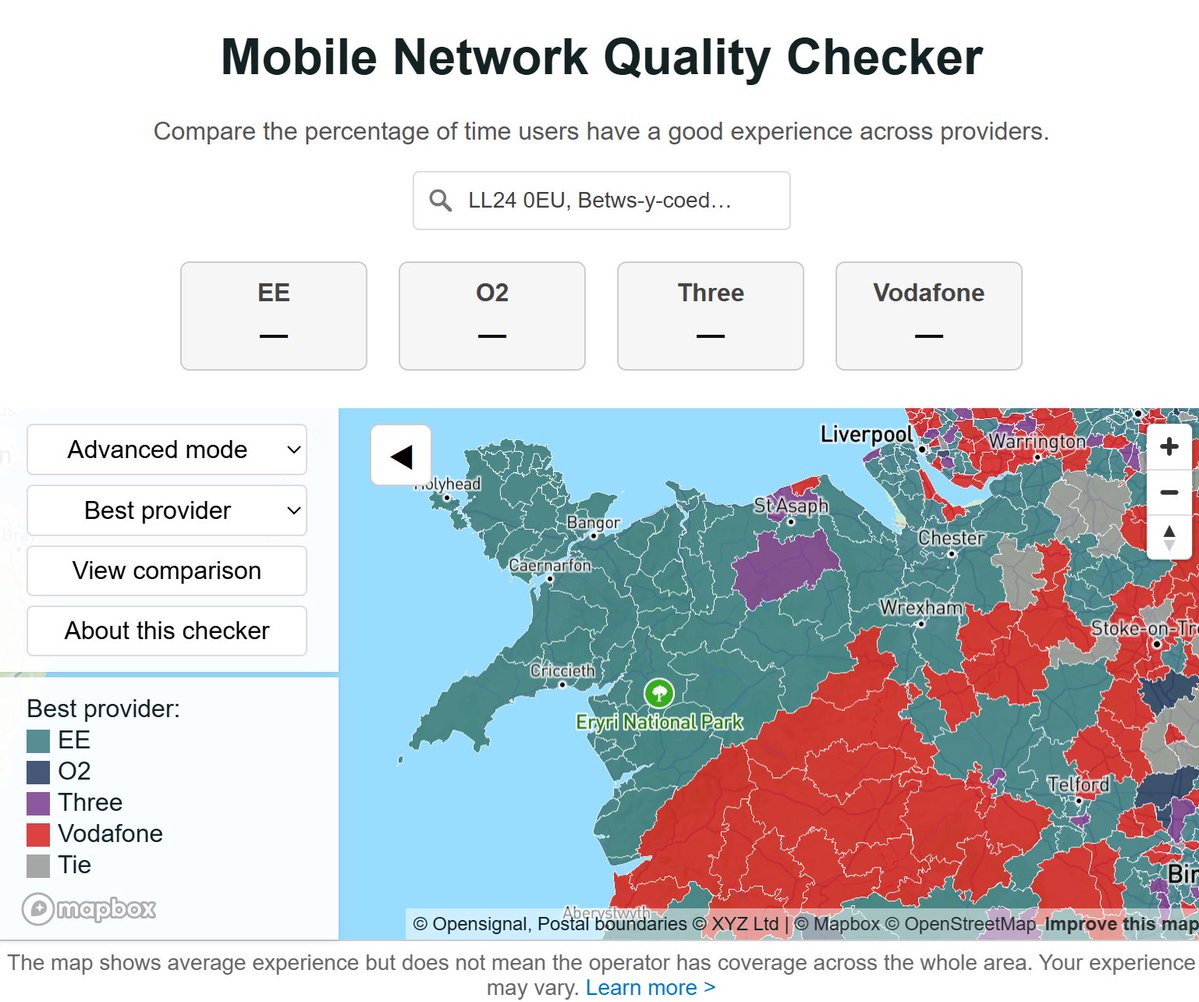 CasegFraith's tweet image. #30DayMapChallenge Day 16 - Cell

I am submitting a @whichUK map, showing the cellular coverage in N. Wales

I spend a lot of time there at the @CasegFraith Hut near Capel Curig and at @CMCAdventure near Harlech

I am currently on @giffgaff which uses @O2

Should I switch to @EE?