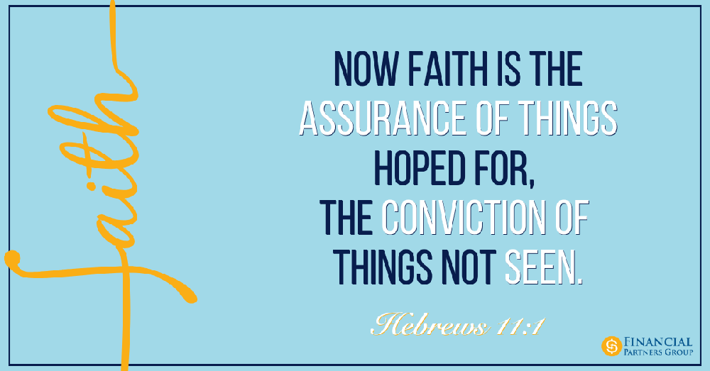 FinancialPtrGrp's tweet image. Our #ScriptureSunday verse today is Hebrews 11:1
We hope you have a blessed Sunday, and a great week ahead. 
#FaithFamilyFinances