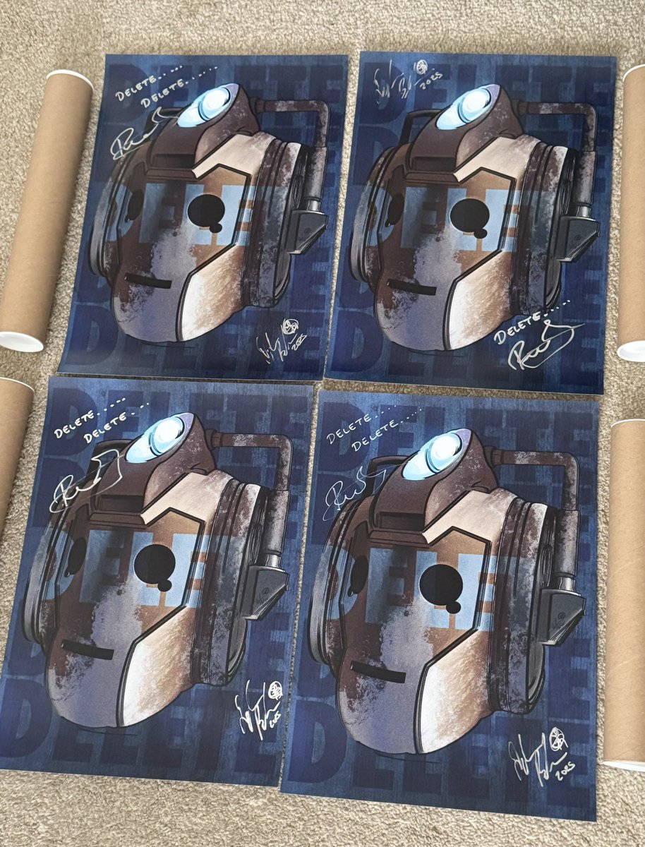 Would you like to
Win one of these 4 signed Posters? #DoctorWho fans signed by myself and the artists. Head to my insta link in bio. For an exclusive competition #whovians #cybermen #drwho