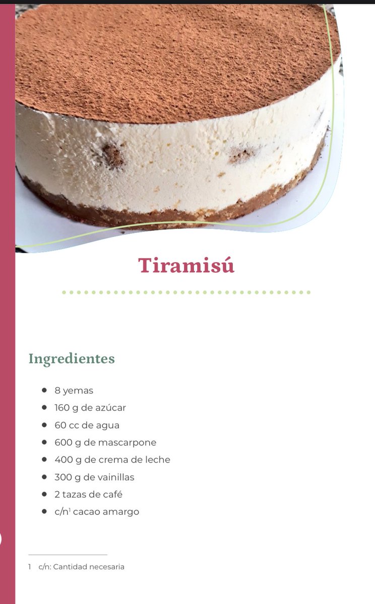 Silnari's tweet image. La receta impresa de hoy es :Torta Tiramisú 

Octava entrega para que descargues y te armas la colección!

Está sección de recetas coleccionables se hace cada vez más viral , por eso cuando lleguemos a las 15 recetas les voy a estar regalando un kit pastelero/panadero como los…