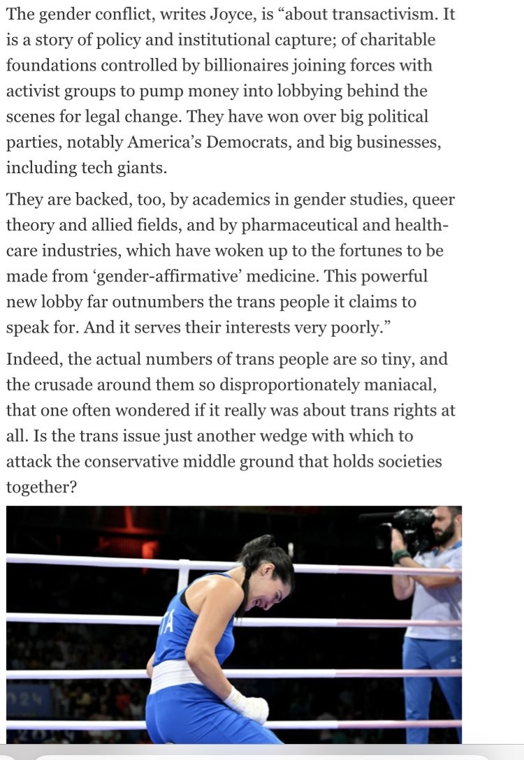 TheCountessIE's tweet image. Fantastic article from @TConlonthecouch 

We all watched the 2024 Olympics women’s boxing when women were forced into the ring to fight against biological males. The outrage could be heard all over the world, except of course for some quarters here in Ireland. (Ireland will…