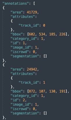 rectlabel's tweet image. Improved export/import coco features so that it can export/import the track_id.