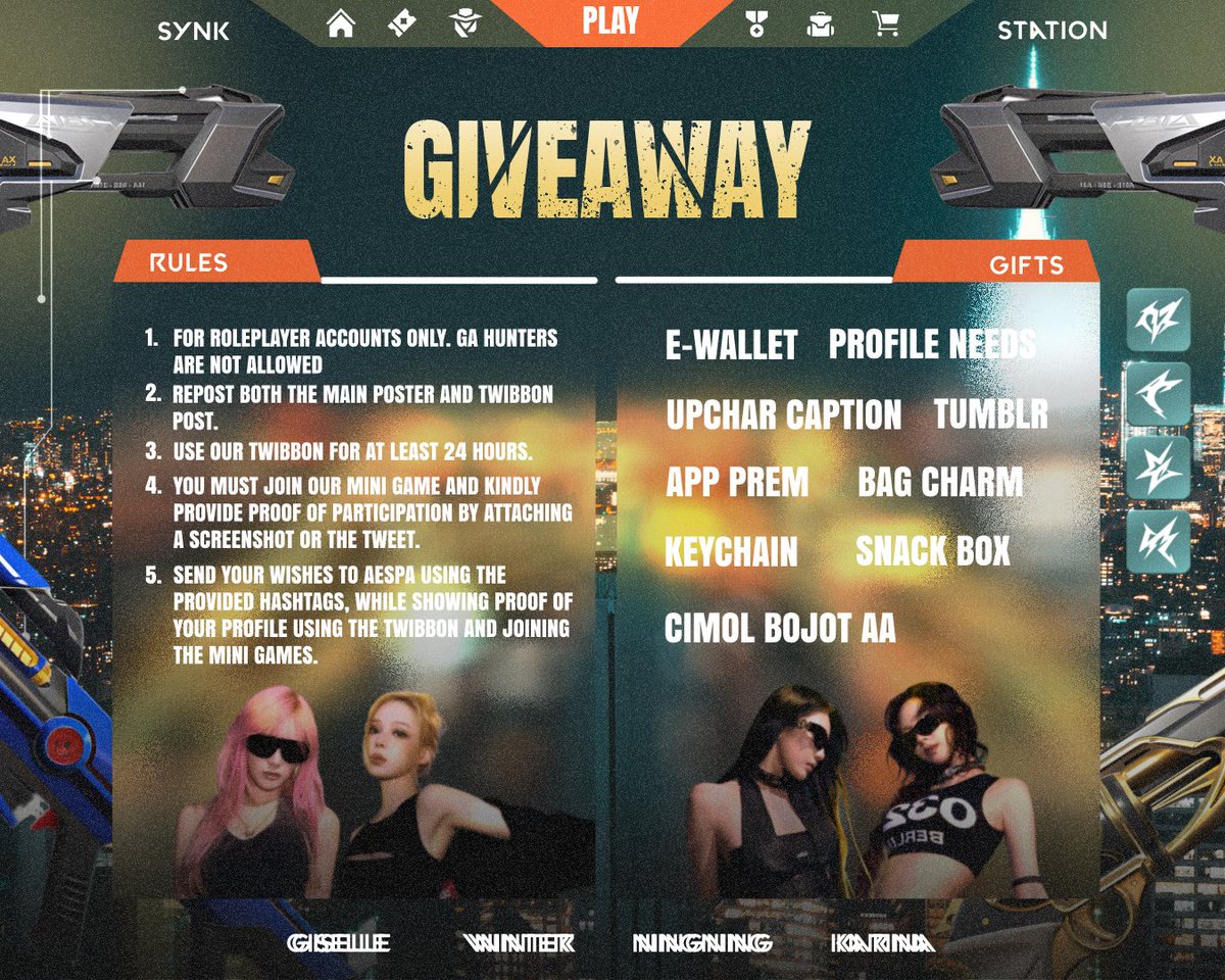 SynkStation's tweet image. ᅠᅠ
🚥 .. Access Granted: You just entered to 𝗴𝗶𝘃𝗲𝗮𝘄𝗮𝘆 section. Glory has been waiting for you. Lock your position, follow the 𝗿𝘂𝗹𝗲𝘀 and earned the 𝗽𝗿𝗶𝘇𝗲 for your next battle! With their own edge, waiting for the crowd to choose their champion.
ᅠᅠ