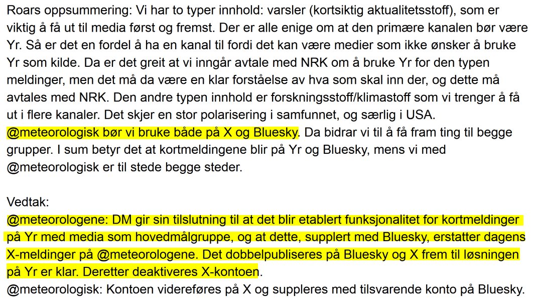 OleOestlid's tweet photo. UENIGHETER I MØTET I JANUAR HVOR DET BLE VEDTATT AT YR SKULLE DEAKTIVERE X-KONTOEN

"Hovedverdien av X er at vi har fått veldig god distribusjon".

"Vi må unngå å bidra til polarisering".

"Viktig å være med på sosiale medier fordi ungdommen ikke leser reaktørstyrte medier". https://t.co/7dQnUykOoR
