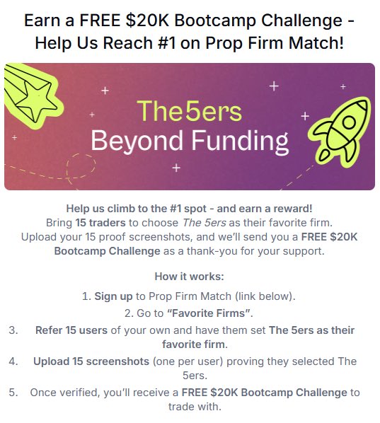 🔥 Earn a FREE $20K Bootcamp Challenge! 

The only task you need to do is click on this link and follow the instructions⬇️

Opportunities for EVERYONE.

LFG.

gleam.io/F6nev/earn-a-f…