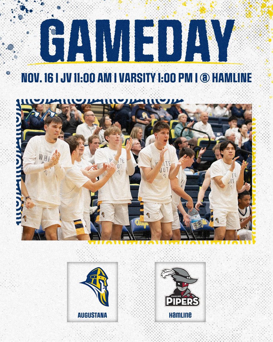 Another road test this afternoon!

🆚Hamline
📍St. Paul, Minn.
⏰11 a.m. &amp; 1 p.m.
📊hamlineathletics.com/sidearmstats/m…
🎥miacsportsnetwork.com/hamline/