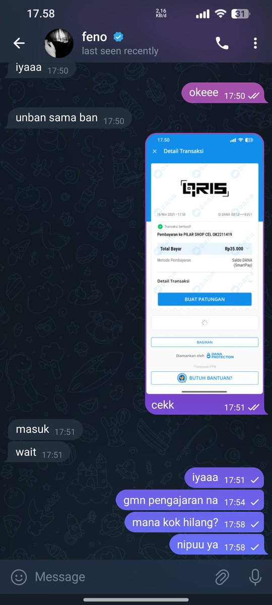 alyayyv's tweet photo. bole bantu chat in ga ? atau report habis ketipu, ga seberapa si tapi banyak korban nya malah ngta ngatain lagi cm ga ke ss udh dia delete soalnya 🫵🏼😭
makasiii😔 https://t.co/7yS9AH12iq