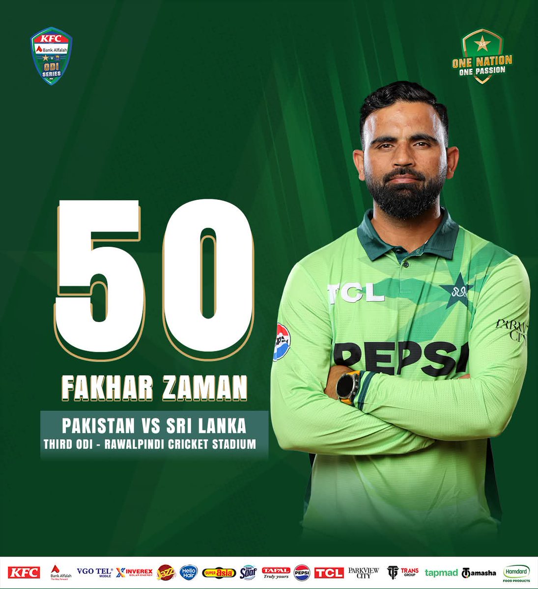 saad556's tweet photo. Back-to-back fifties! 💫

Fakhar Zaman shines with the 19th half-century of his ODI career 👏

#PAKvSL | #JeetKaScene | #BackTheBoysInGreen https://t.co/6s3JRiV9tm