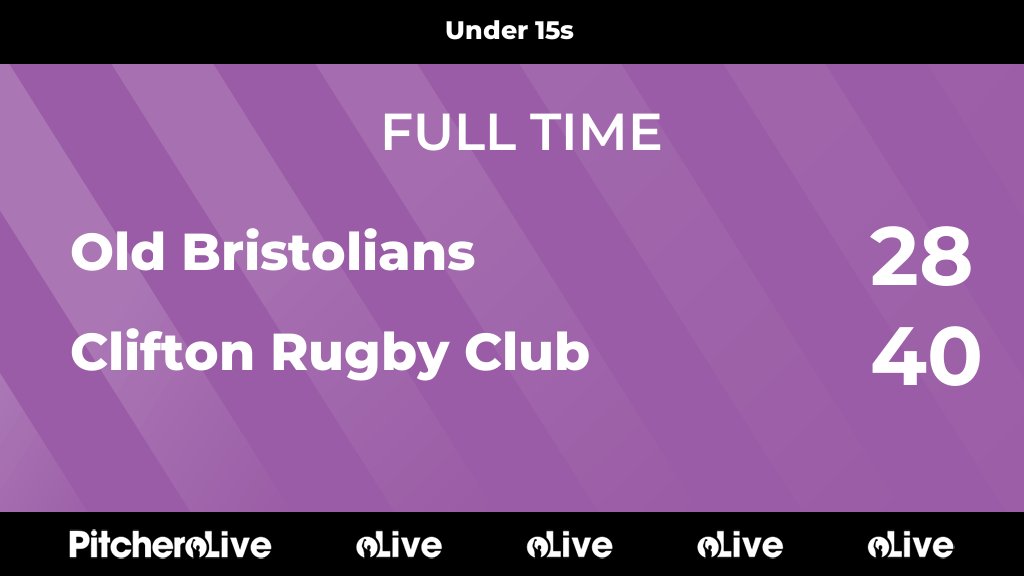 cliftonrugby's tweet photo. FULL TIME: Old Bristolians 28 - 40 Clifton Rugby Club
#OLDCLI #Pitchero
https://t.co/mxpsXZTeCI https://t.co/D8IqA2smCe