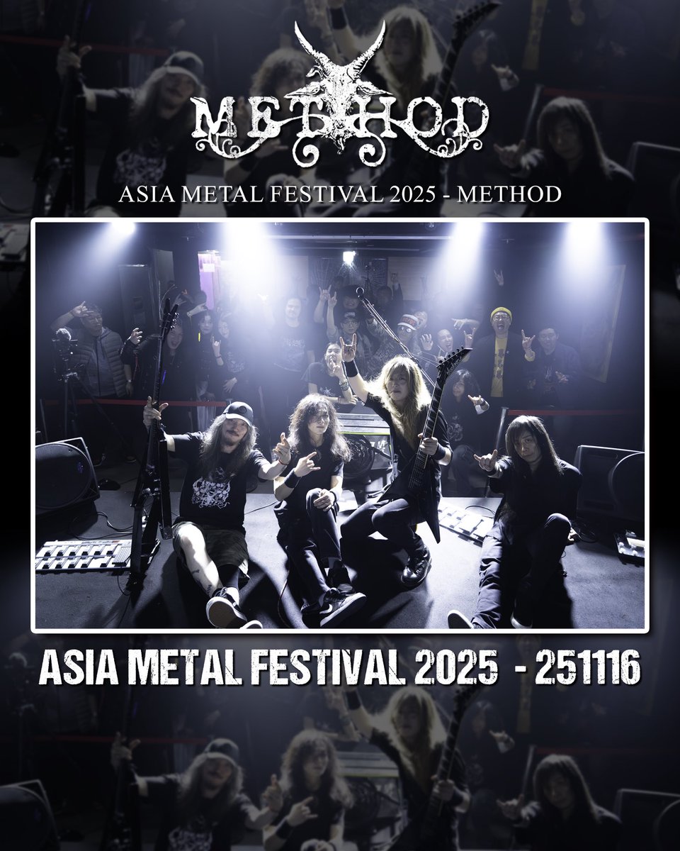 methodmetal's tweet image. ASIA METAL FESTIVAL 2025 
메써드(Method) 🤘🤘🔥🔥🔥
25.11.16 JS ART HALL (목동)
photo by @shm._media