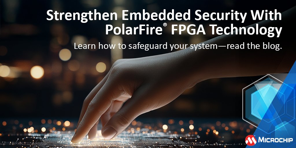 MicrochipTech's tweet image. Stay ahead of attackers with mission-critical security. Our PolarFire® FPGA’s built-in crypto-processor defends data, hardens designs and meets today’s toughest security demands. Read the blog: mchp.us/48N8Xa2. #FPGA #CyberSecurity #EmbeddedSecurity