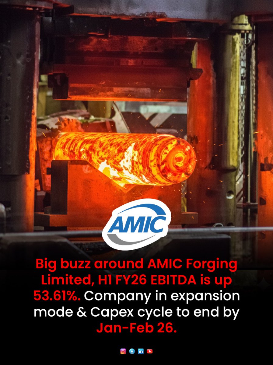 nilishamantri_'s tweet image. 53.61% EBITDA growth = laser-sharp execution + sector momentum.

AMIC H1 Report:
✔ Revenue +4.57%
✔ EBITDA +53.61%
✔ PBT +45%

The growth story continues.

#EBITDA #CorporatePerformance #amicforging