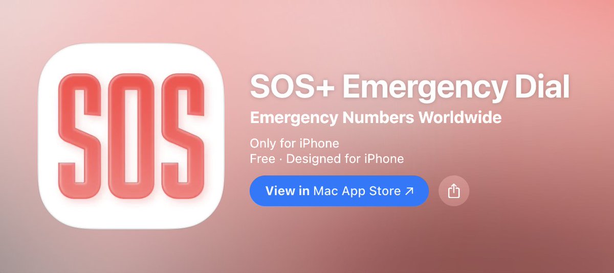 RajDhakate7's tweet image. Another one 🥳

Happy to announce my second iOS app  
SOS+ is live on @AppStore 
Listing more than 200+ countries emergency numbers and tools. I hope it will help some people.
apps.apple.com/app/sos-emerge…

#iosappdevelopment #buildinpublic #NoCode #startupjourney #indiehacker