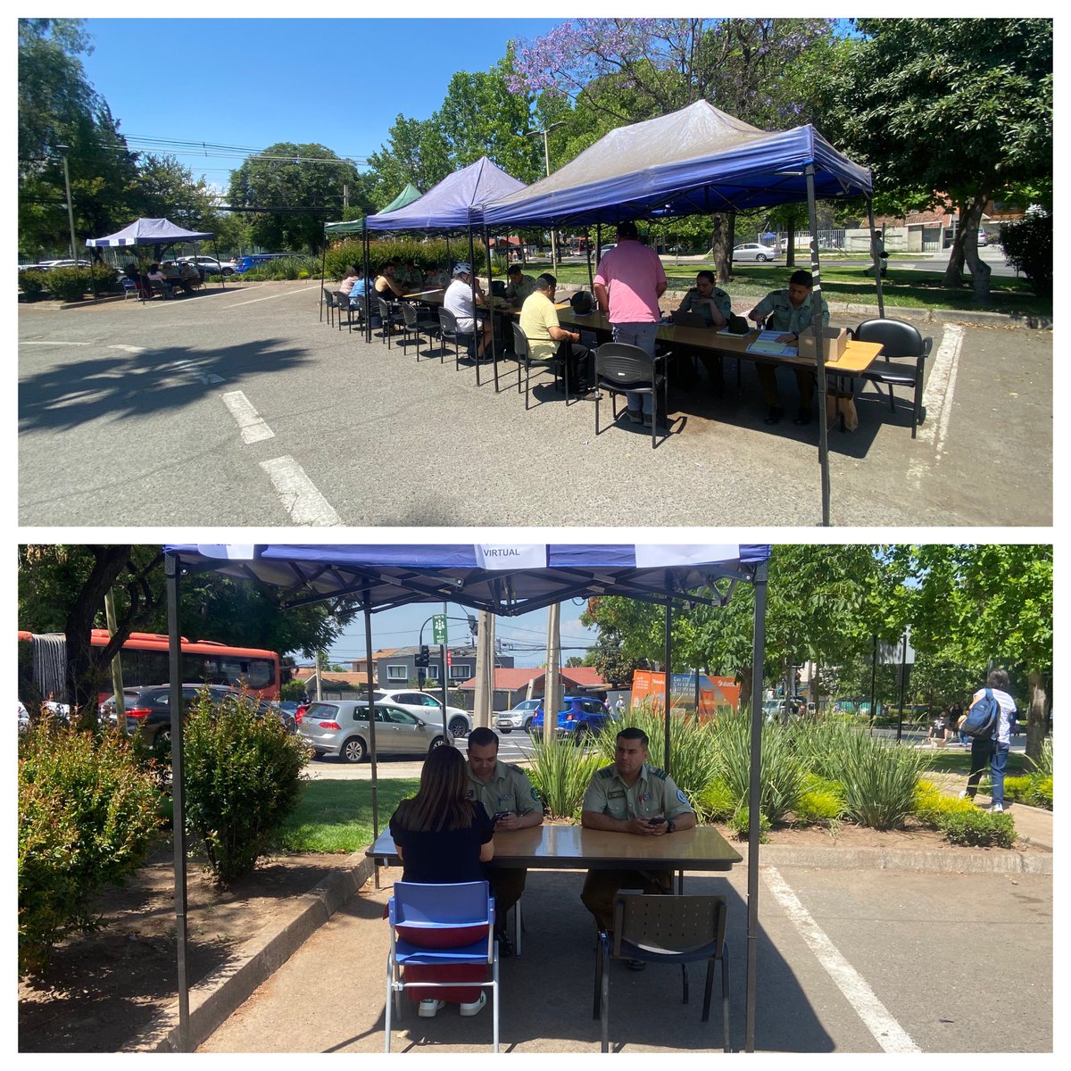 #LasCondes: <a href="/Carabdechile/">Carabineros de Chile</a> 47 Comisaría de Los Domínicos, mantiene despliegue de atención a todos los usuarios por diligencia de constancia excusadora por más de 200 km, para las elecciones presidenciales y parlamentarias, con el apoyo los Aspirantes a Oficiales <a href="/EscuelaCarab/">EscuelaCarab</a>