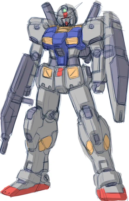 白いガンダム→黒いガンダム