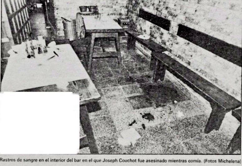 "Le pegaron 6 tiros a bocajarro mientras comía y lo remataron en el suelo"
D. Joseph Couchot amenazado y asesinado en Irún por los cobardes de ETA

"De lo que me pueda ocurrir será responsable el director de la revista 'Punto y hora' que me ha señalado"
mapadelolvido.blogspot.com/2012/06/joseph…