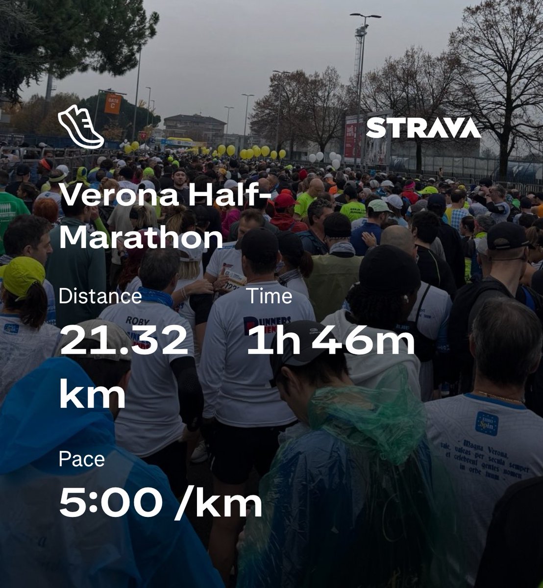 GM just ran my first half marathon 🙌🏻