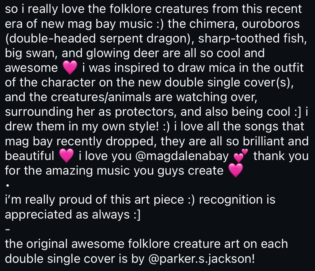 the new era of magdalena bay 🐲🐉🐟🦢🦌🩵🩷
•
caption/description from my instagram - i wanted to be able to say everything here too! 
<a href="/MagdalenaBay/">Magdalena Bay</a> &lt;3