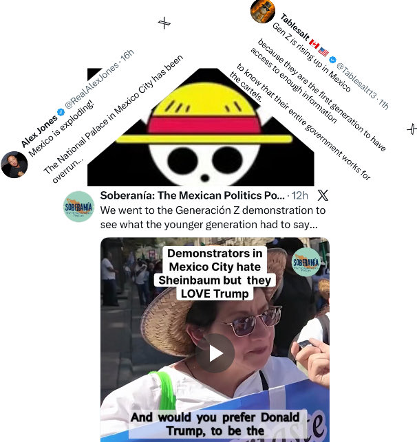 La Operación Lanza del Sur (Southern Spear) presente en México. Según la Gen Z prefiere a Trump y odia a Sheinbaum, la Presidenta mejor valorada en el Mundo. ¡México no es Nepal, gringos putarracos! El pueblo de #MéxicoConSheinbaum ¡Los traidores a la patria caerán primero!