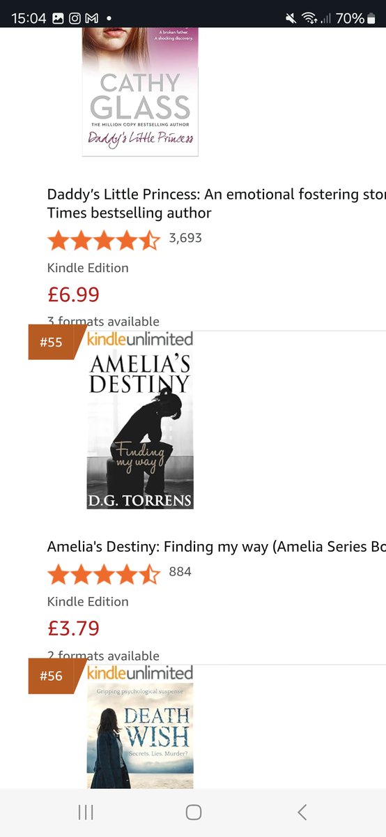 AMELIA'S DESTINY is charting today at #55 on Amazon!!! Eeek... Such a lovely and unexpected surprise for book two in my Amelia series.
#feelingblessed #authorlife #bookboost #BookTwitter