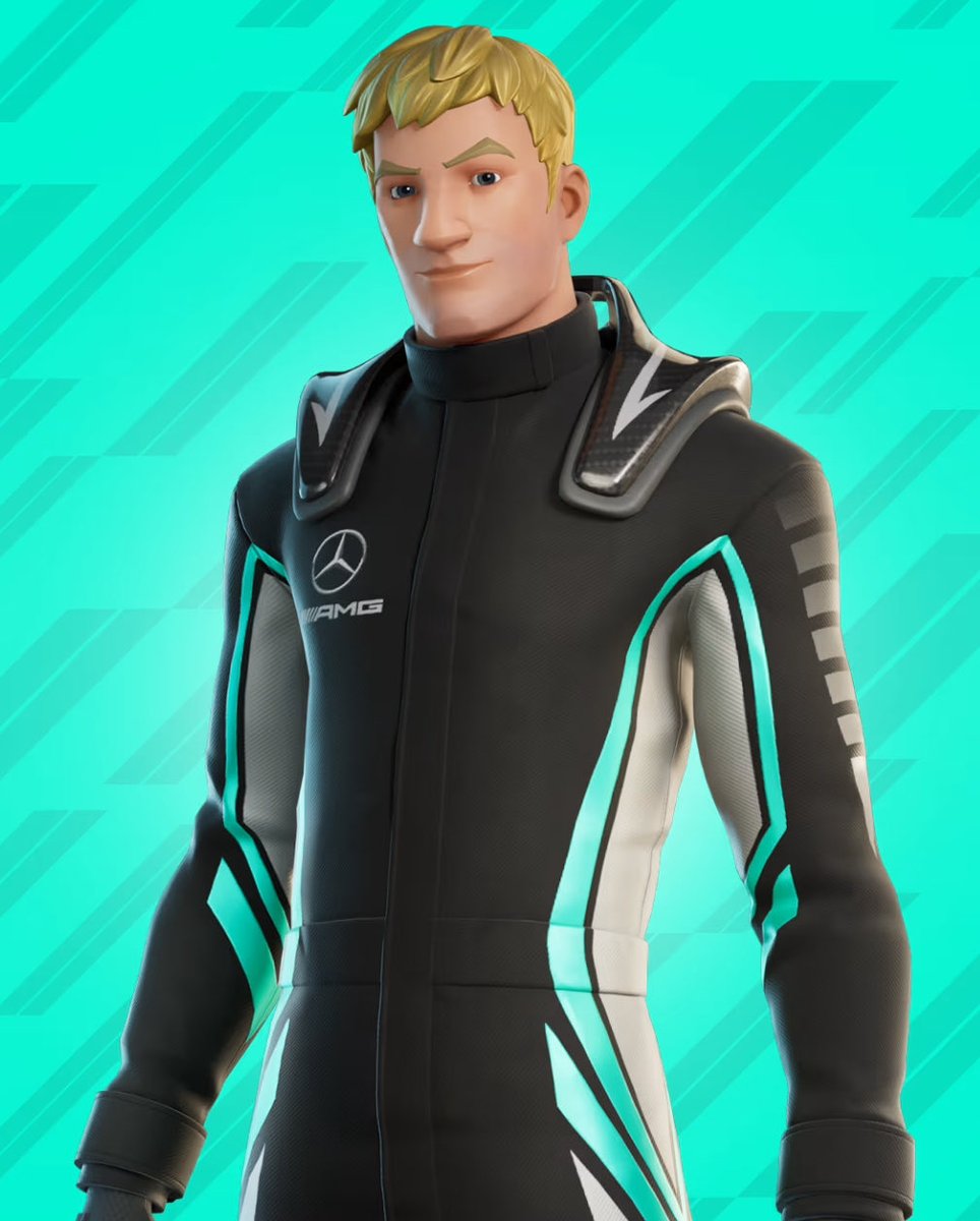 MercedesAMGPCF1's tweet photo. 🚨 The Mercedes Fortnite skin https://t.co/WjXHj0PbfP