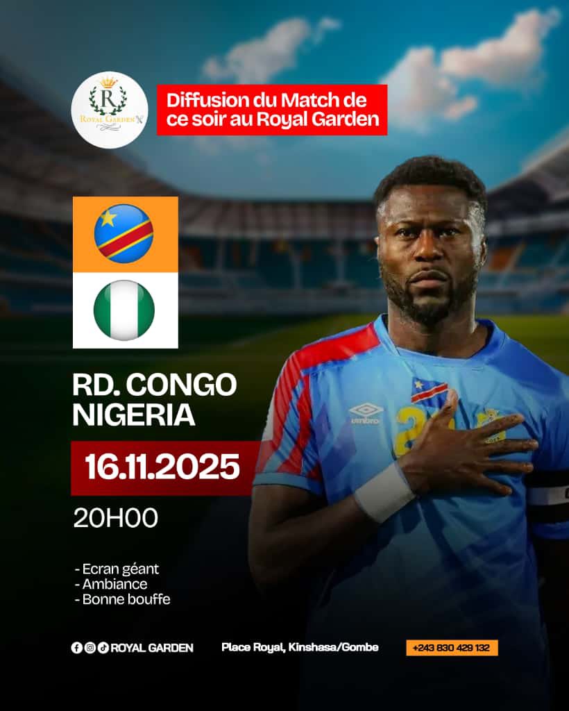 PrinceIlunga14's tweet photo. Rendez-vous ce soir à partir de 20h00 à la place royale au #ROYAL_GARDEN pour encourager nos léopards dans leur quête de qualification. https://t.co/ccw1R6NDtl