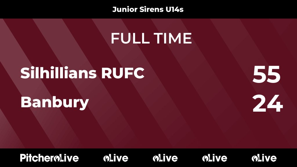 FULL TIME: Silhillians RUFC 55 - 24 Banbury
#SILBAN #Pitchero
silhillians.com/teams/287643/m…