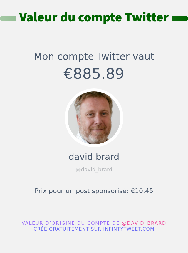 Mon twitter vaut: €885.89

➡️ infintytweet.me/account-worth?…