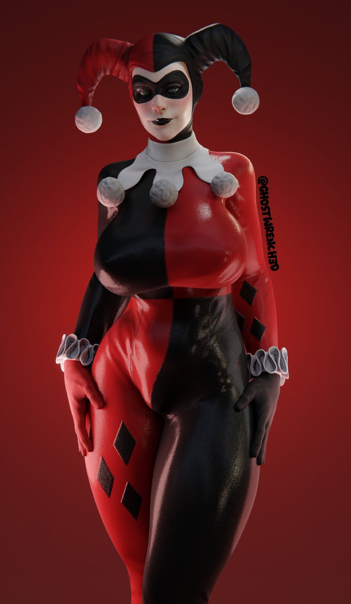 GhostWrench3D's tweet image. Another Classic Harley Quinn 🤡 

#blender #blender3d #harleyquinn #fanart #classic