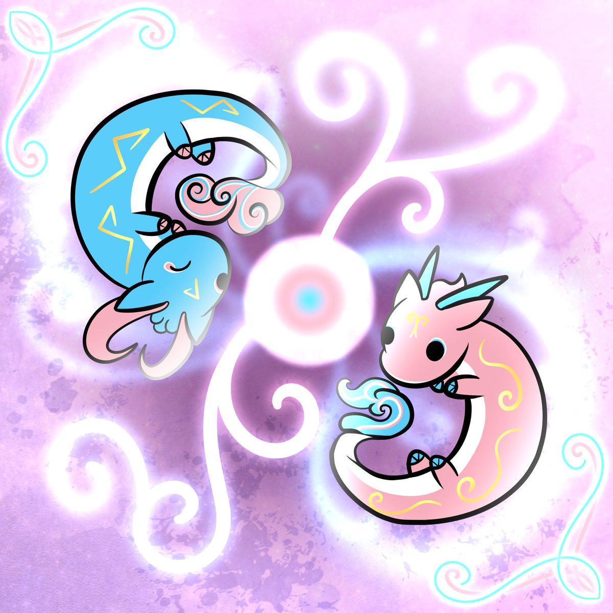 ArchiveTerminal's tweet image. Dragons and Dwagons
Protectors of the soul. Warmth, Comfort, Companionship, Confidence. If a little clingy, absolutely adorable.