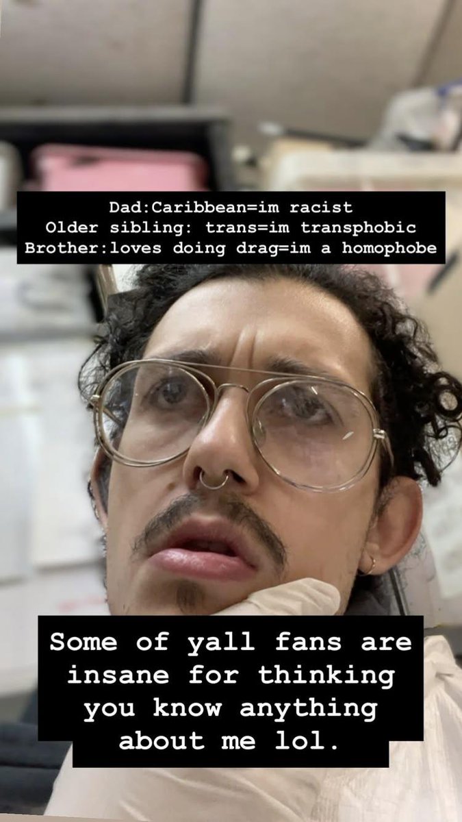 Hey lani, the "i have a trans sibling i cant be transphobic" argument doesnt work, we saw what you reposted. (1/2)