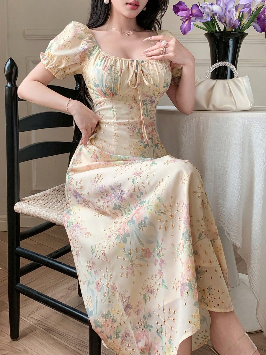 J9527Merry's tweet photo. DITO MABIBILI 👇 
https://t.co/f16427leTk
💰Price[₱843] -15%
🛒DAZY French Romantic Ditsy Floral Puff Sleeve Dress, Women's Cinched Cinched Waist Chiffon Dress For Summer 2024 https://t.co/t8v3gk6LT9