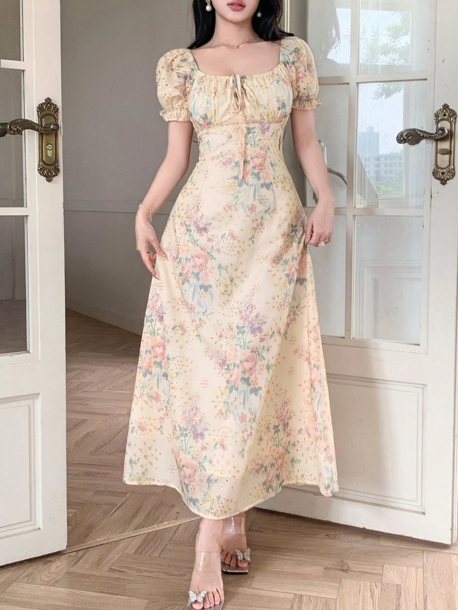 J9527Merry's tweet photo. DITO MABIBILI 👇 
https://t.co/f16427leTk
💰Price[₱843] -15%
🛒DAZY French Romantic Ditsy Floral Puff Sleeve Dress, Women's Cinched Cinched Waist Chiffon Dress For Summer 2024 https://t.co/t8v3gk6LT9