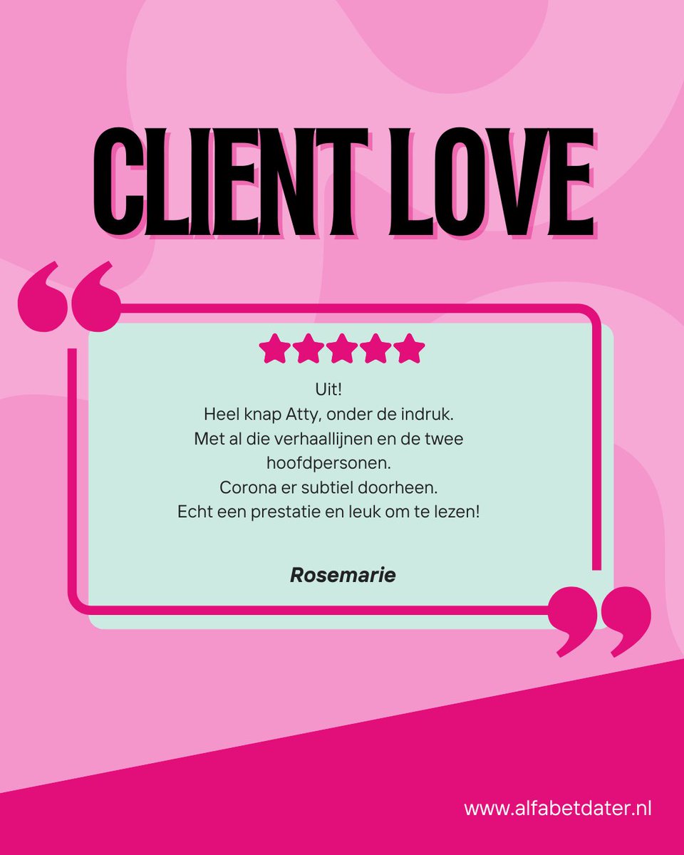 Reviews boek De Alfabetdater... #feelgoodroman 
Sinterklaas- of kerstcadeau.... alfabetdater.nl/boek-atty-van-…