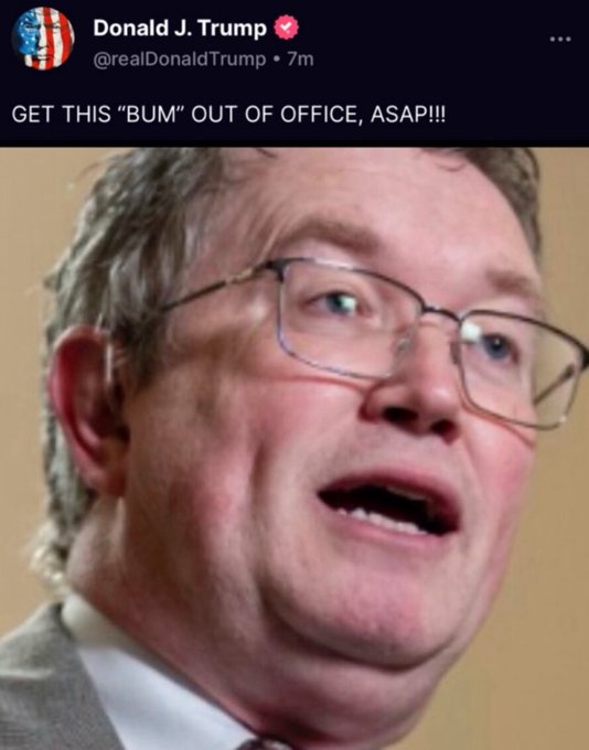 SaltyGoat17's tweet image. Thomas Massie has NEVER been MAGA!!!

I don&apos;t care how much he tries to pretend!!