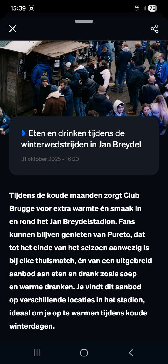 I_am_PJS's tweet image. I&apos;m not someone who is particularly bothered by food at football grounds as I tend not to eat, but the different options at Brugge are pretty decent and vary by season.
