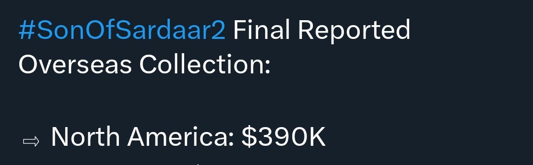 Broken_Soul1313's tweet image. #SOS2 Final North America total; $390K.

#DeDePyaarDe2 only in 2 days* - $475K

@ajaydevgn