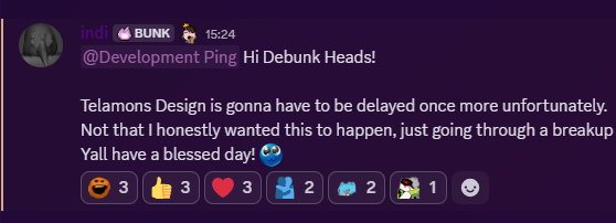 debunkedrbxnews's tweet image. !! || NEWZ || !!
Telamon&apos;s design is delayed due to  indi going through a breakup, i wish them the best!
#debunkedroblox